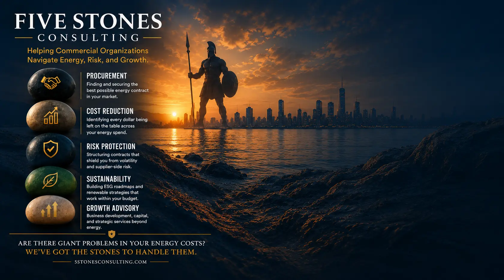Five Stones Consulting — Helping Commercial Organizations Navigate Energy Risk and Growth